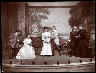 A Scene from an Amateur Production of a Play Titled The Butterflies Presented at Barnard College, New York